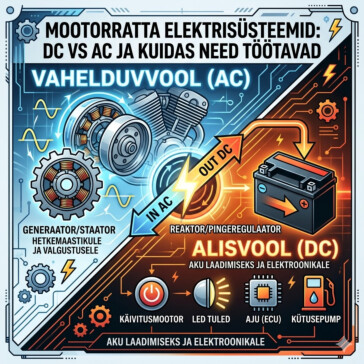 Motociklu elektrisks sistmas ldzstrva pret maistrvu un k ts darbojas