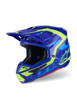 HELMET SM7 DEED BLUE/YEL S