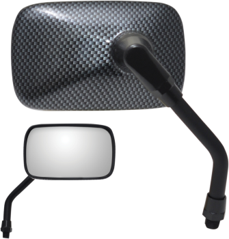 MIRROR PU MINI RECT. CARB