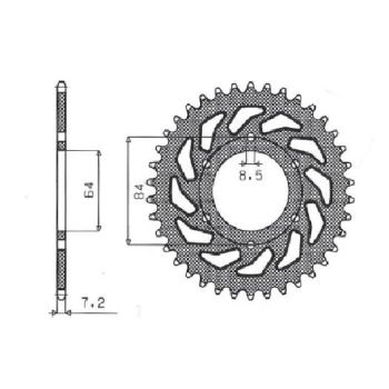 REAR SPROCKET 428 53T STEEL