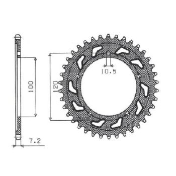 REAR SPROCKET 525 46T STEEL