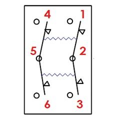 Marina R switch without toggle/LED (ON)-OFF-(ON)
