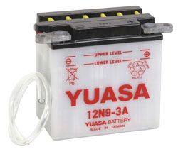 Yuasa battery, 12N9-3A (dc)