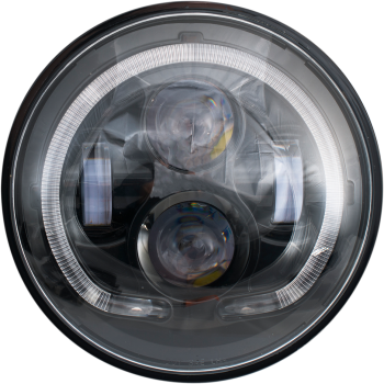 HEADLIGHT LED 7 DOT BLK