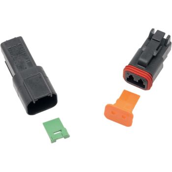 PLUG DEUTSCH BLACK 2 PIN