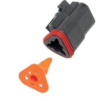 PLUG DEUTSCH BLACK 3 PIN