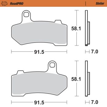 Moto-Master Brake pad RoadPRO Sinter rear
