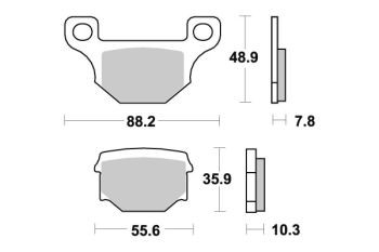 Brake pads, Front / Rear