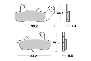 Sbs Brakepads Sintered rear