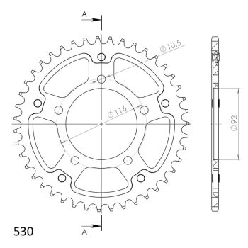 Supersprox Stealth Rear sprocket Blue