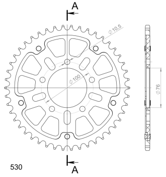 Supersprox Stealth Rear sprocket Gold