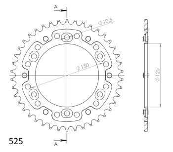 Supersprox Stealth Rear sprocket Orange