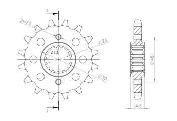 Supersprox Front sprocket 339.18RB with rubber bush