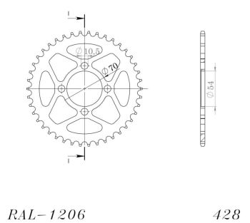 Supersprox Alu Rear sprocket HO CBR125 04-10 Red 42