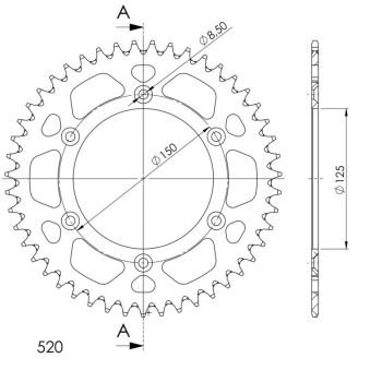 Supersprox Alu Rear sprocket KTM/Husqv./Husab. Orange 47