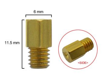 Main Jet # 130 , Hex, Fits: Mikuni