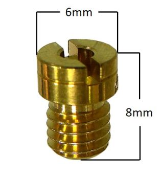 Main Jet, # 150 , Round small, M5, Fits: Keihin