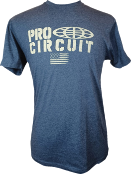 T-SHIRT PC LOGO FLAG HEATHERED