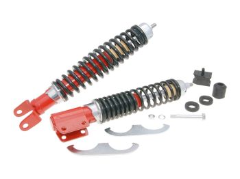 shock absorber kit front & rear Carbone Sport red / black for LML Star, Deluxe, Vespa PX, PE