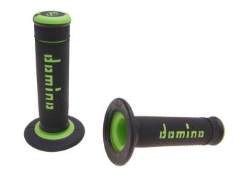 handlebar grip set Domino A190 off-road black / green