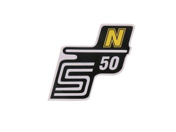 logo foil / sticker S50 N yellow for Simson S50
