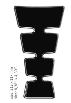 TANK PAD UNI GOLD SHAPE BLACK