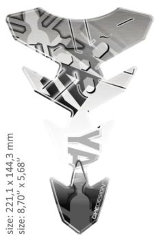 TANK PAD SLIM YAMAHA GREY