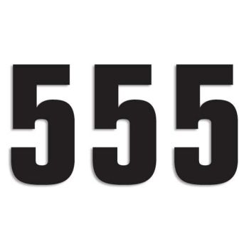 NUMBER #5 16X7.5CM BK