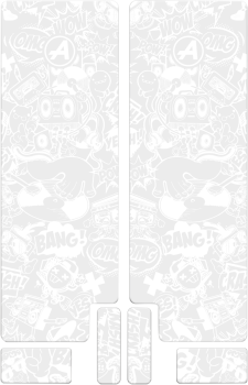 FORK DECAL WT COMIC GLOSS