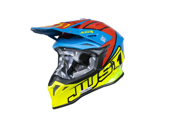 Just1 Helmet J-39 Thruster Fluo Yellow/Red/Blue