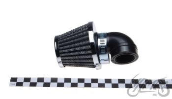 Õhufilter koonus 90 kraadi, kroomitud, karb diam. 32mm