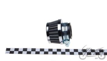 Õhufilter koonus madal, kroomitud, väike, KS101M1, karb diam. 28 mm