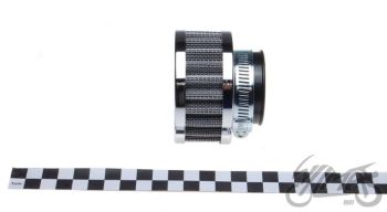 Õhufilter, kroomitud KE102E1, karb diam. 38 mm