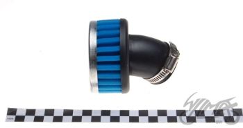 Õhufilter d.38mm, madal, nurgaga, silinder sinine HIGH-PERFORMANCE