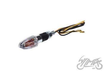 Suunatuli esimene, valge klaas, kroomitud ümbris - M8 x 1.25, 12V H6W