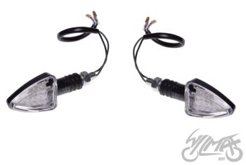 Suunatuled LED M8 x 1.25, 12V 1W, koonus, valge klaas, Carbon-look