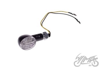 Suunatuli vasak LED, M10 x 1.25, 12V 1W, valge klaas, Carbon-look