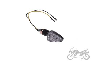 Suunatuli parem LED, M10 x 1.00, 12V 1W, valge klaas, Carbon-look