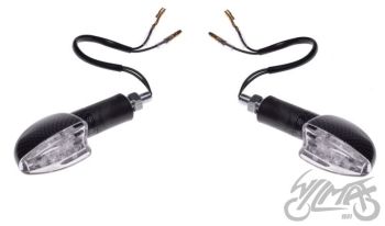 Suunatuled LED, M8 x 1.25, 12V 1W, valge klaas, Carbon-look