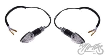 Suunatuled LED, M8 x 1.25, 12V 1W, valge klaas, Carbon-look