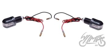 Suunatuled LED, M8 x 1.25, 12V 1W, valge klaas, Carbon-look