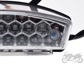 Tagatuli koos numbrimärgi tulega LED, - valge klaasiga