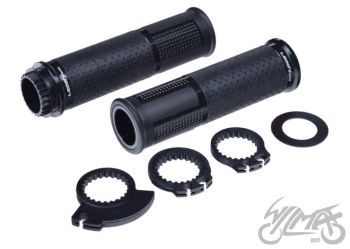 Gripid 22/24mm, rullgaasile Leoshi 654, must