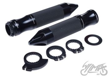 Gripid 22/24mm, rullgaasile Leoshi 653, must