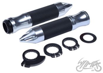 Gripid 22/24mm, rullgaasile Leoshi 653, hõbedane