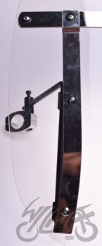 Tuuleklaas LxK 53cm x 40cm, must kinnitus, kirgas klaas