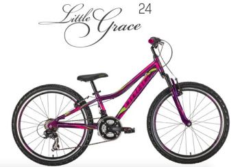 Jalgratas drag little grace 24" lilla/roheline
