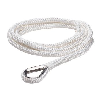 Qvarken Mooring Rope Dockline with thimble 12mm 3m white
