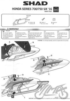Kohvri adapter, ülemine - Shad, Honda NC750