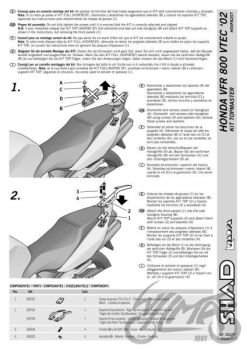 Kohvri adapter, ülemine - Shad, Honda VFR 800
